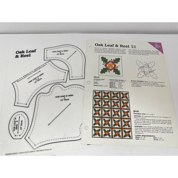 Lot 6 Quilt Patterns Pioneer Days Spinning Spools With Mylar Templates Sewing - Picture 2 of 7